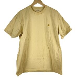 Carhartt Work In Progress Mens Size L Yellow S/S Chase T Shirt Cotton